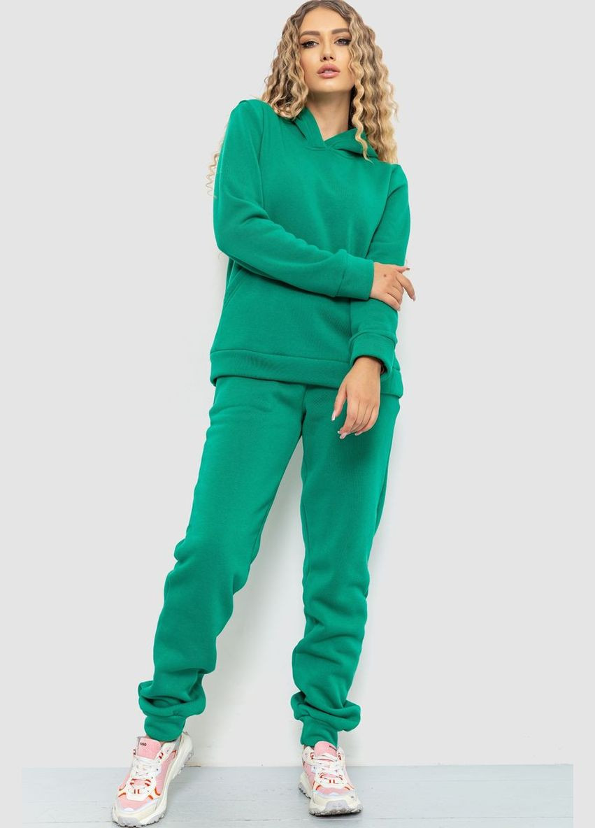 Спорт костюм жіночий на флісі, колір зелений, Ager (268547161)