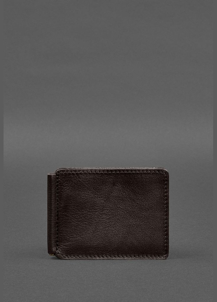Шкіряне портмоне 13.0 затискач темно-коричневий краст (A-028269) BlankNote (328444681)