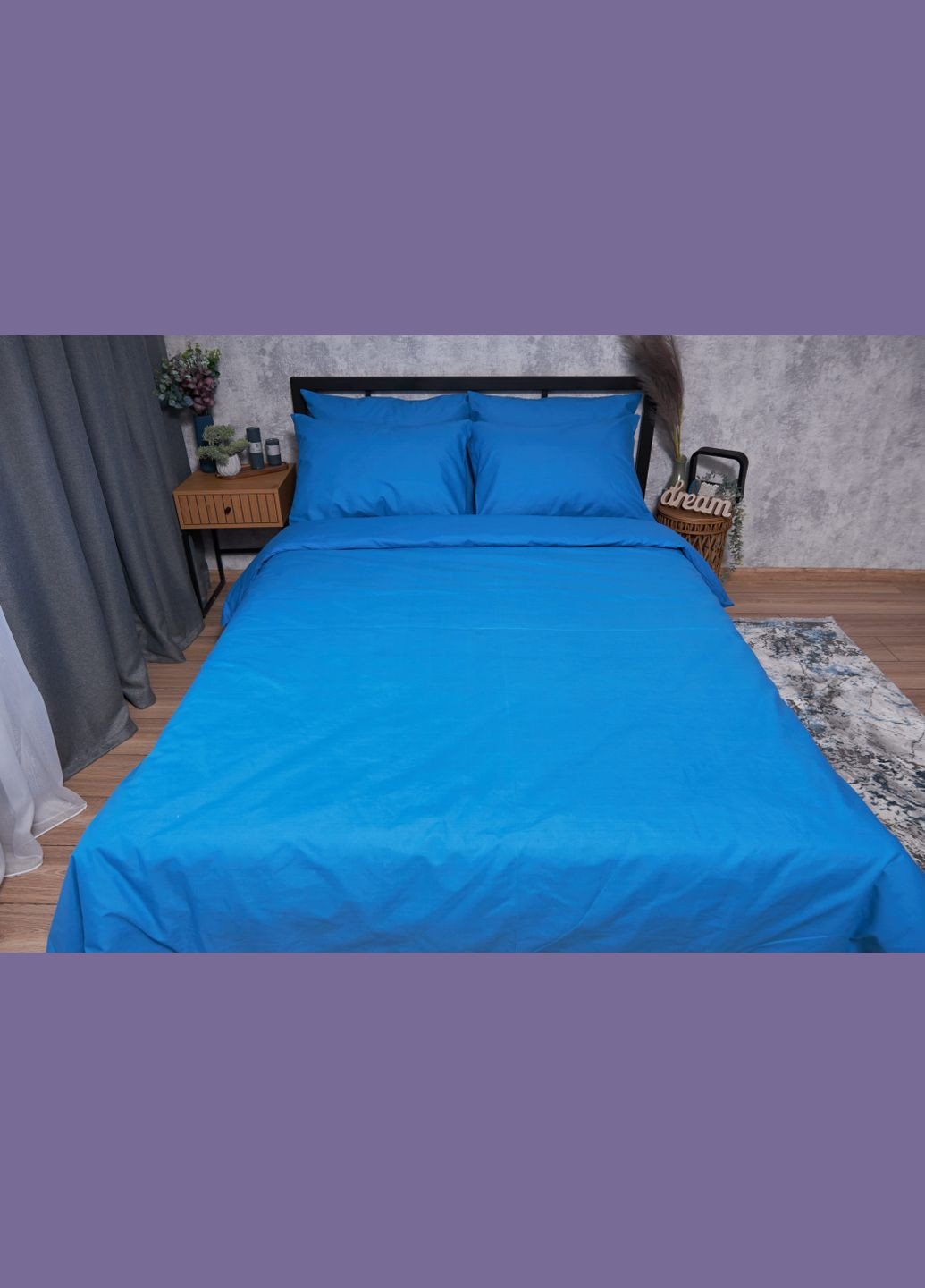 Комплект постільної білизни Бязь Gold Люкс «» двоспальний 175х210 наволочки 4х70х70 (MS-820001677) Moon&Star Sapphire (285717461)