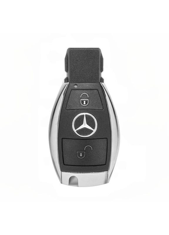 Чехол ключа + золотая окантовка (2 кнопки) TPU Mercedes-Benz (369610375)