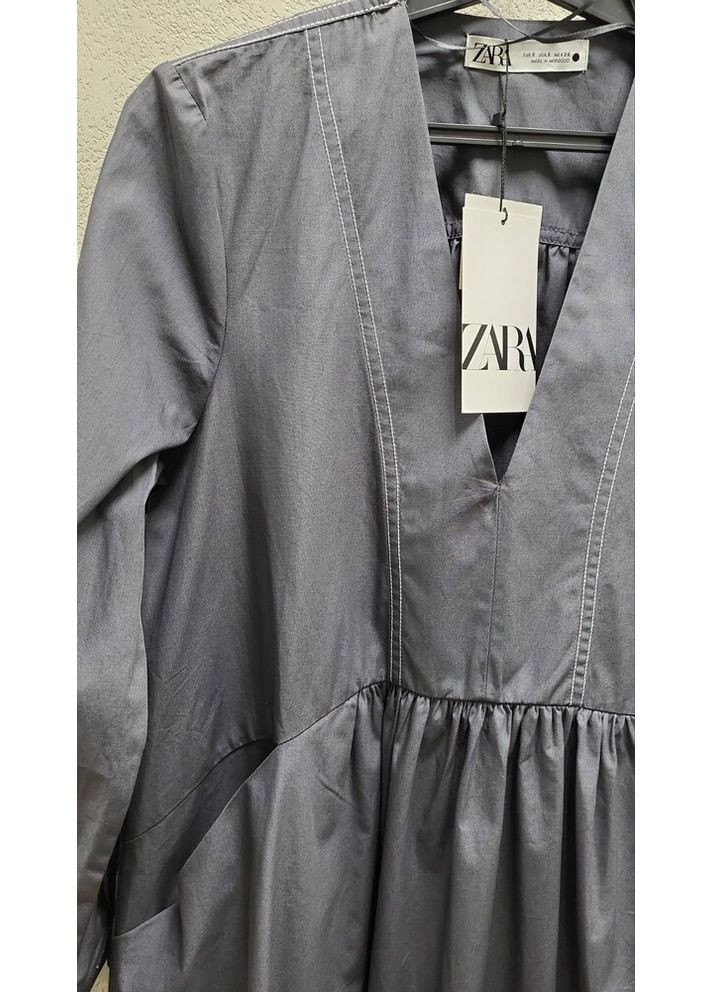 Серое платье 2183/042 Zara