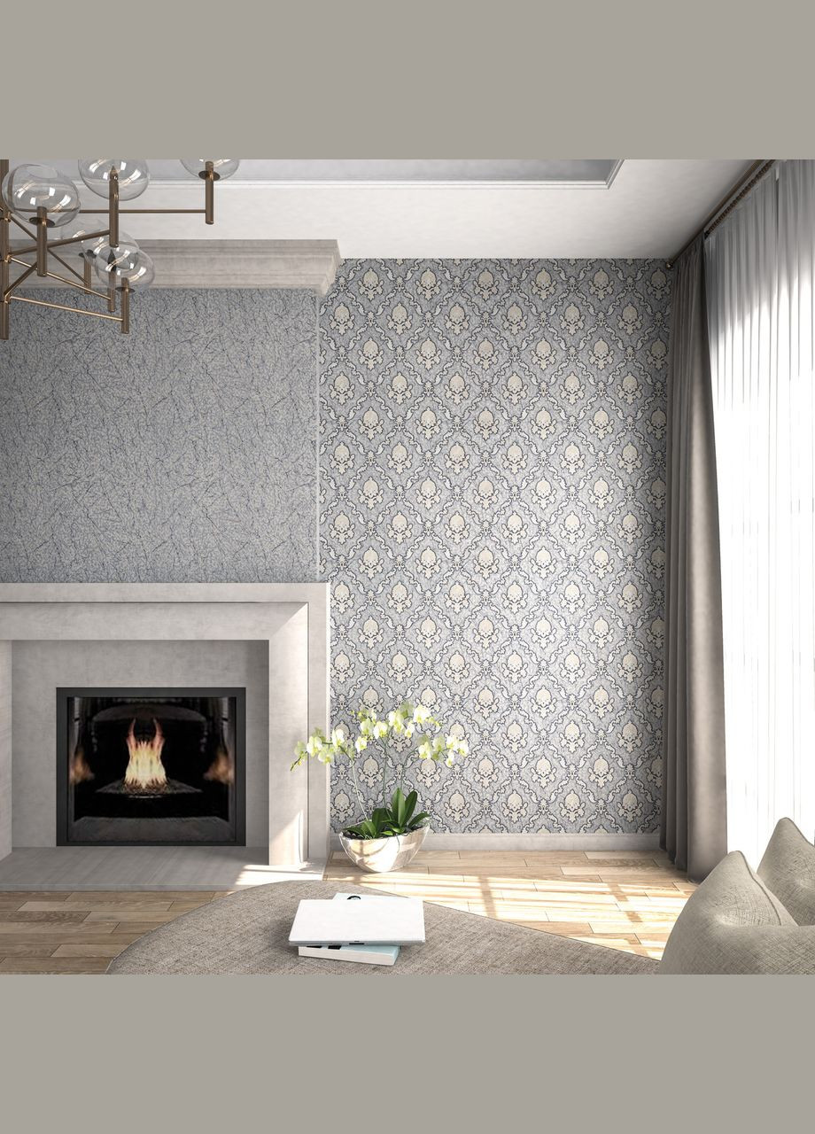 Універсальні шпалери світло-сіро-сріблясті 10,05 x 1,06 м LS (294336081)