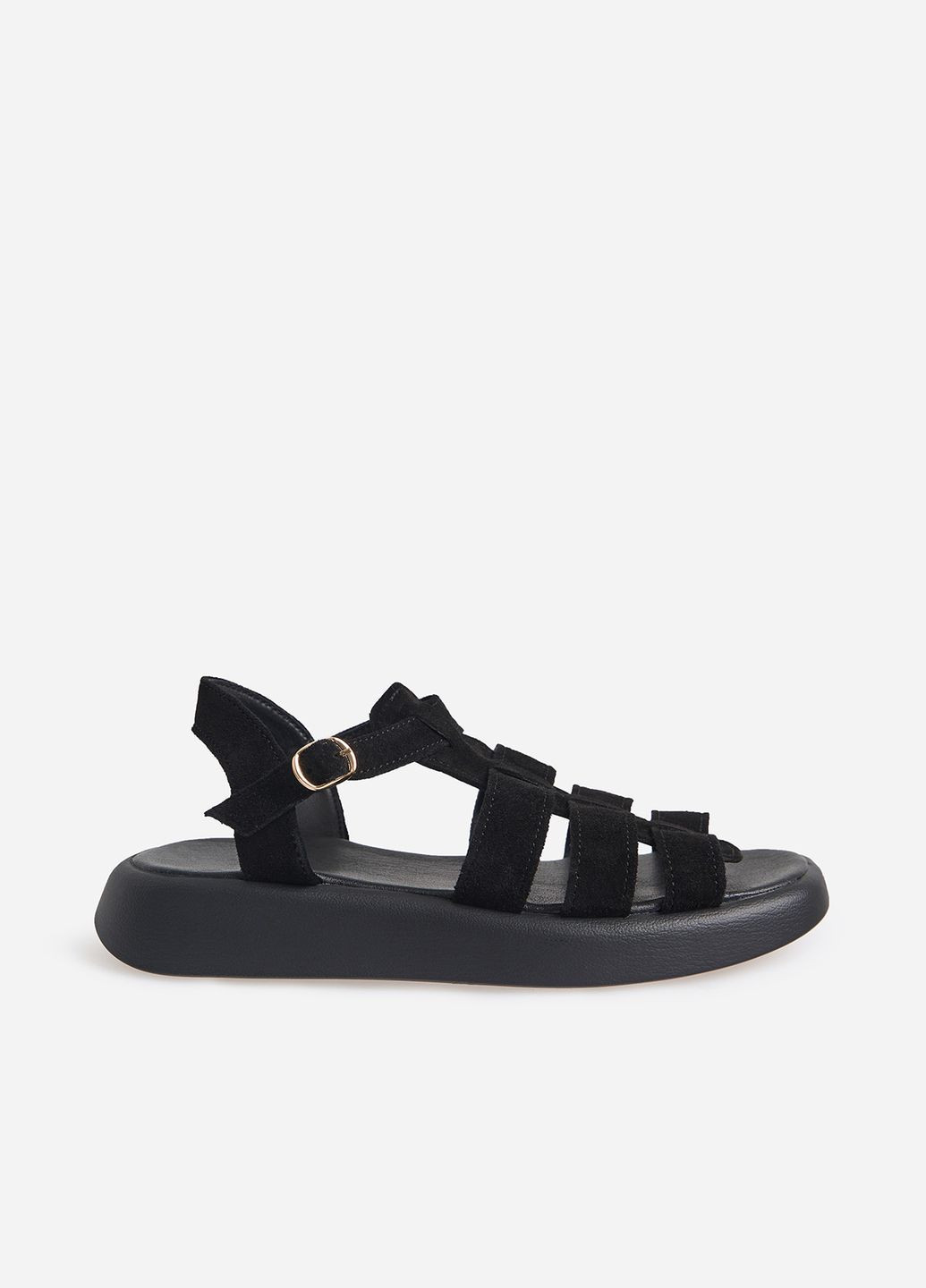 Черные босоножки ISSA PLUS с ремешком