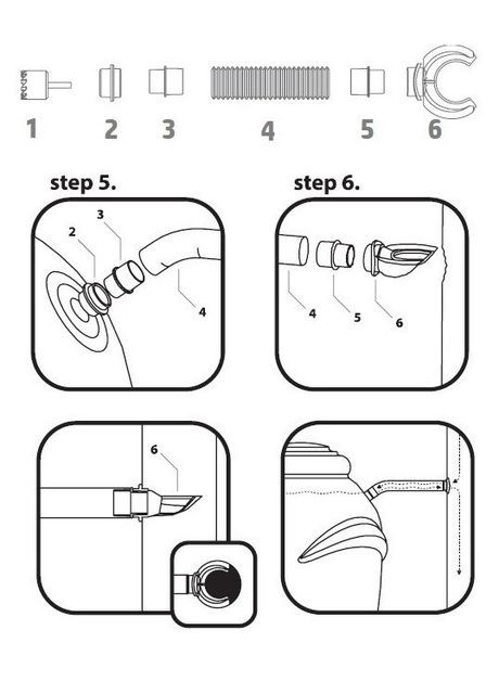 Комплект підключення для ємності для збору дощової води Icanset 6 Prosperplast (329408155)