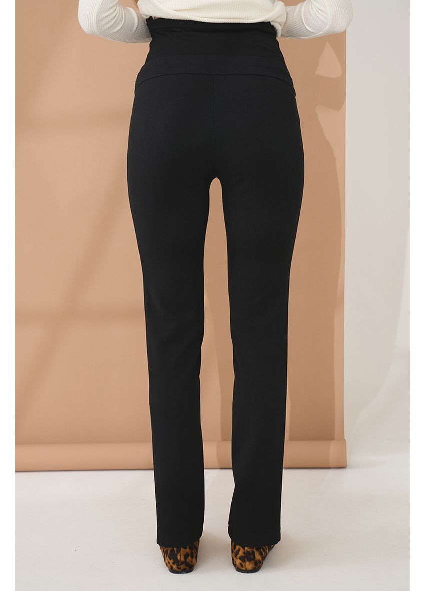 Брюки-лосины для беременных черные из плотного теплого трикотажа Юла мама (365957018)