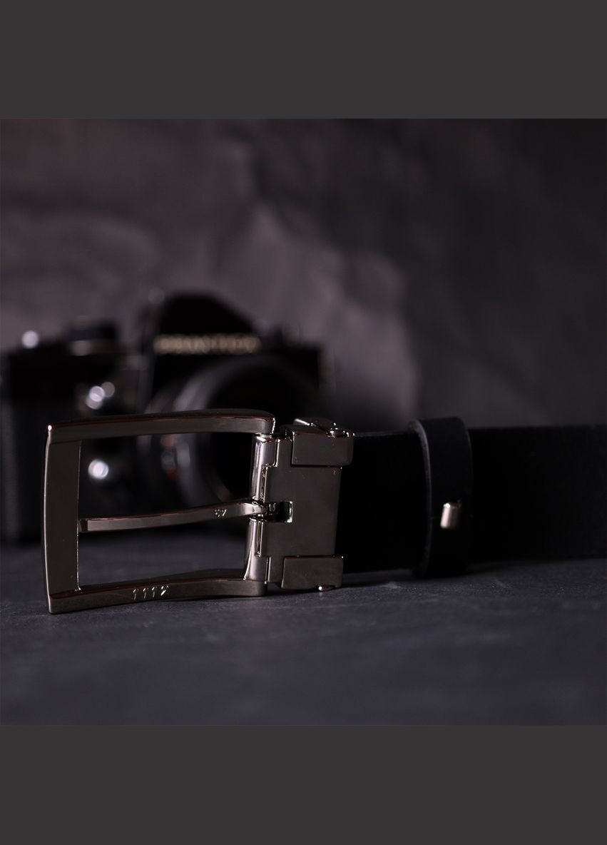 Мужской ремень кожаный брючный 11675 Черный Grande Pelle (302972333)