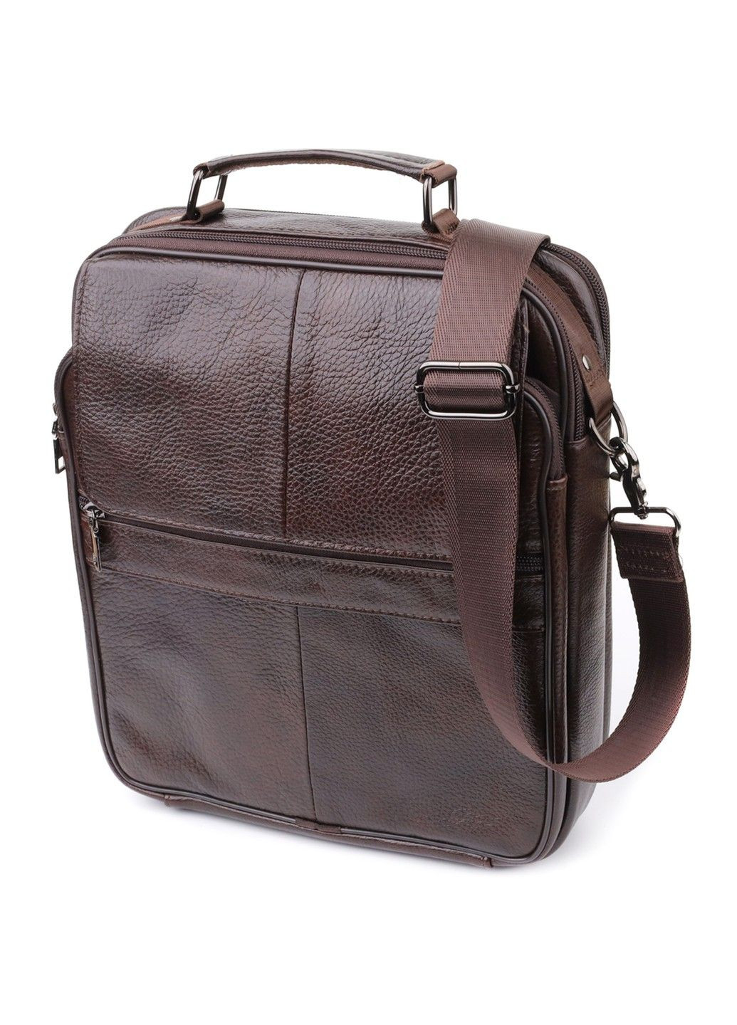 Ділова чоловіча сумка з натуральної шкіри 23027 Коричневий Vintage (356452152)