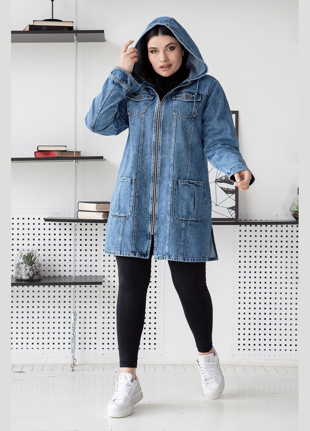 Голубая демисезонная демисезонная джинсовая куртка-ветровка вд-9 MioRichi