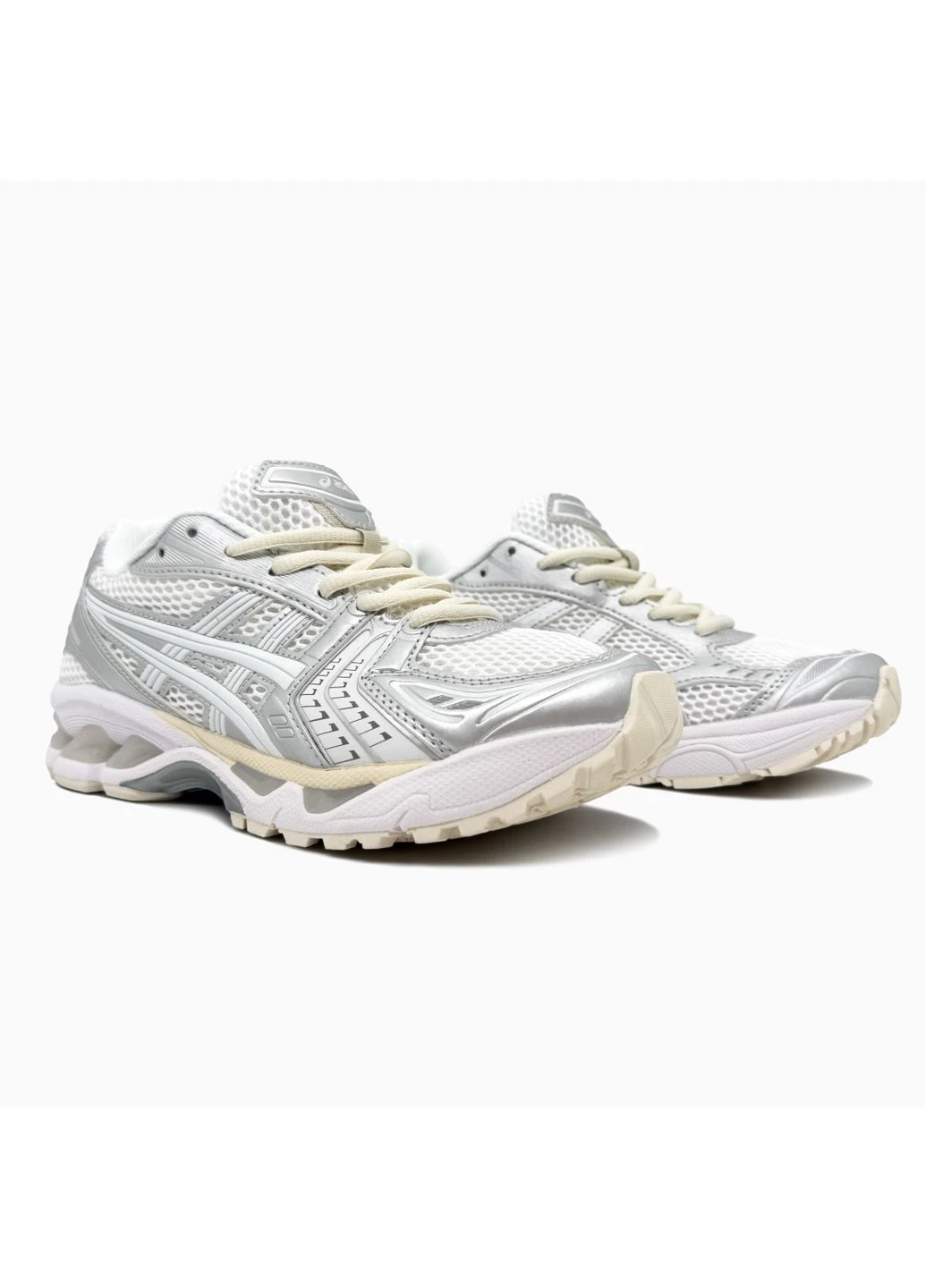 КРОССОВКИ ЖЕНСКИЕ ASICS GEL-KAYANO 14 SILVER / WHITE АСИКС ГЕЛЬ КАЯНО 14 No Brand белые демисезоны (367170464)