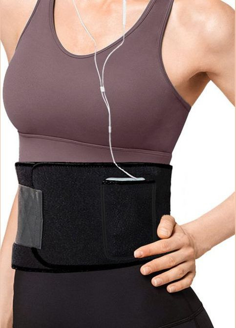 Бандаж поперековий BDA . Компресійний. M/65-75см. Чорно-Сірий. Фітнес пояс. Bd DF (308249722)