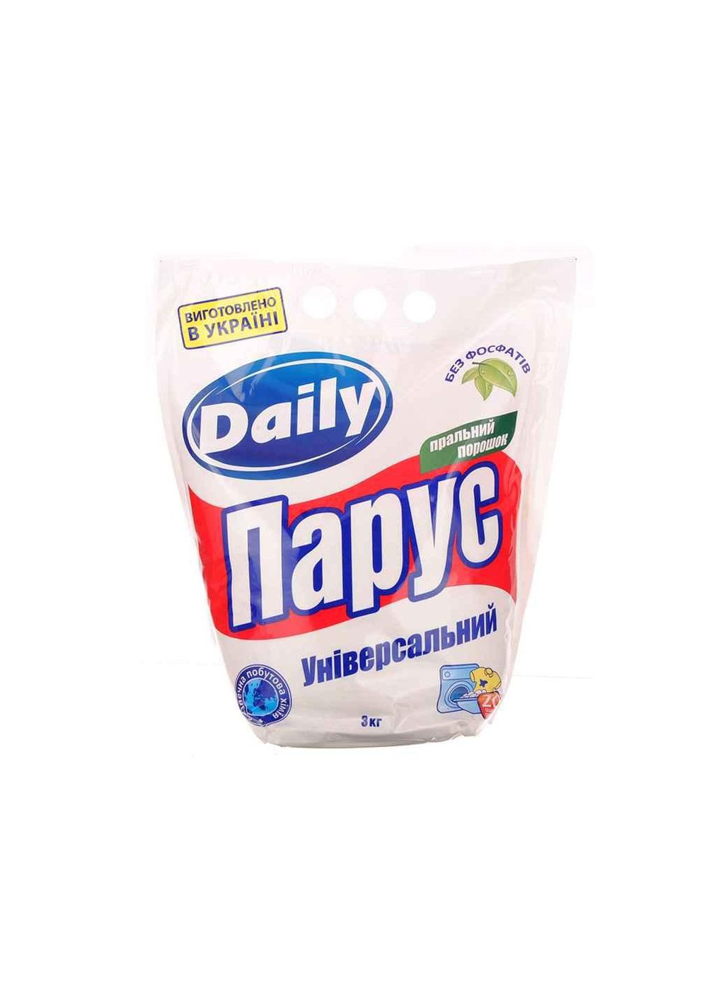 Стиральный порошок Парус DAILY ручн. универс. (дой-пак) 3кг ТМ Белые паруса (317050000)