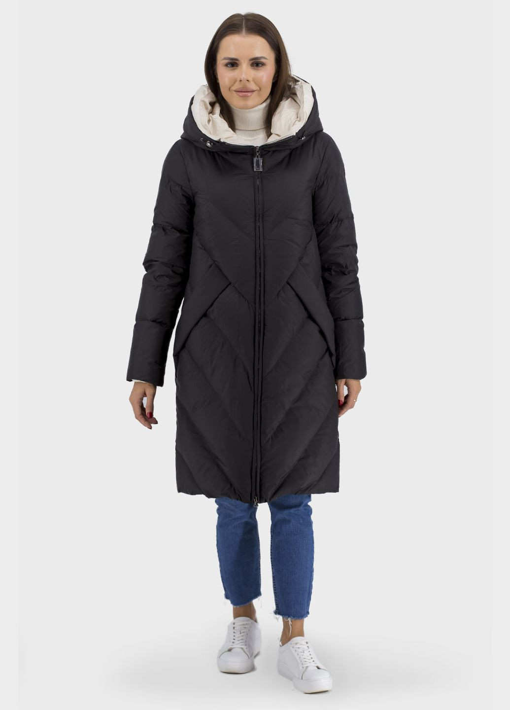 Чорний зимній Пуховик No Brand