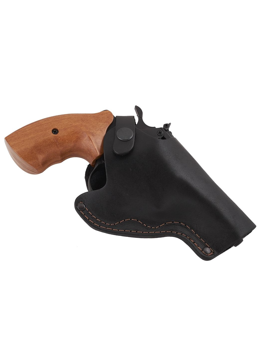 Кобура Револьвера 3 поясна не формована (шкіра, чорна) Сварог (342375390)