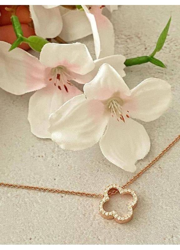 Позолочений Ланцюжок (Кольє) "Конюшина" 40см-45см + Браслет 17.5см-22.5см. Позолота No Brand (364502947)