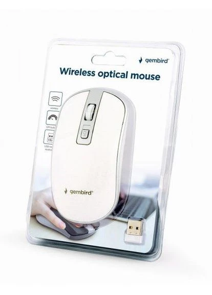 Мишка бездротова MUSW-4B-06-WS White/Grey USB Gembird (401014607)