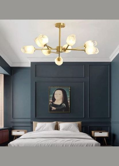 Люстра стельова на 12 лампочок 26601 Золото 35-45х110х110 см. Sunnysky (364493827)