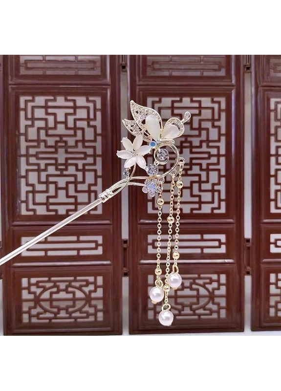 Китайская заколка для волос в стиле Жемчужины бабочки с красивыми подвесками No Brand (370290376)