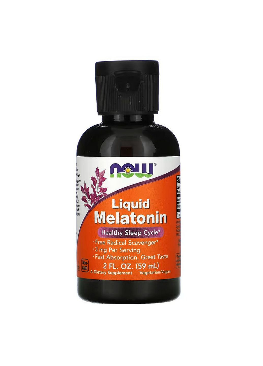 Натуральная добавка Liquid Melatonin, 60 мл Now (293419580)