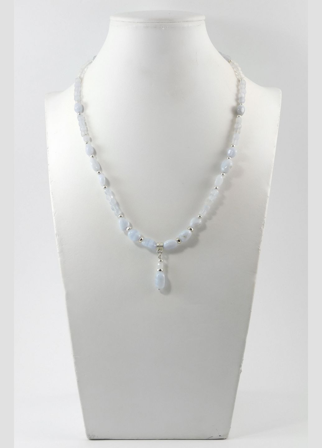 Бусы "Виолончель" Сапфирин, Горный хрусталь, серебро Fursa fashion (322315025)