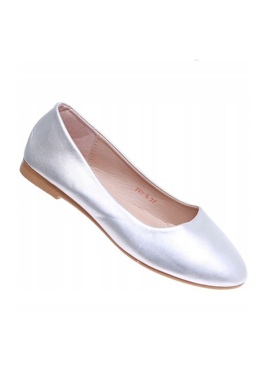 Жіночі балетки жіночі Панда | срібні однотонні штучна шкіра (305848458)