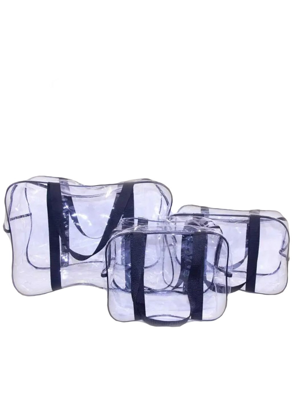 Набір з 4 прозорих сумок в пологовий будинок Light чорний EcoNova (306373065)