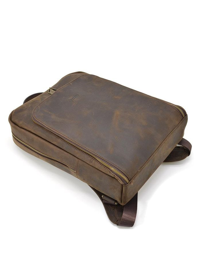 Кожаный рюкзак для ноутбука 14" RC-1239-4lx коричневая crazy horse TARWA (328450008)