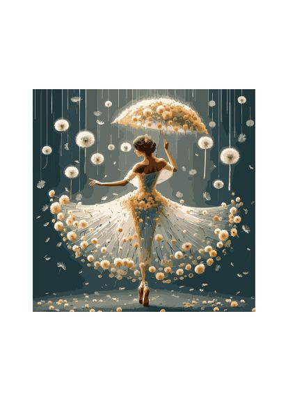 Картина по номерам (955072) Santi Танець з кульбабками, 40*40см, LED підсвітка (366071971)