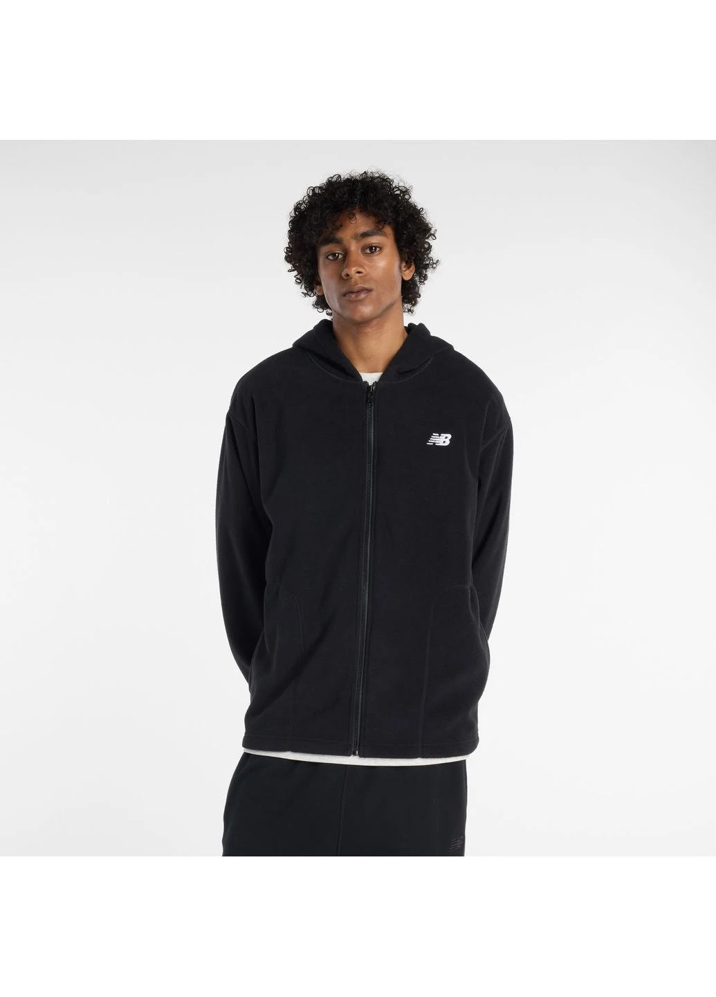 Черная мужская черная куртка polar fleece 52 (xl) (mj53800bk) New Balance MJ53800