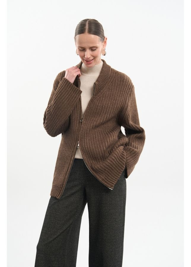 Коричневый демисезонный кардиган Triko Bakh