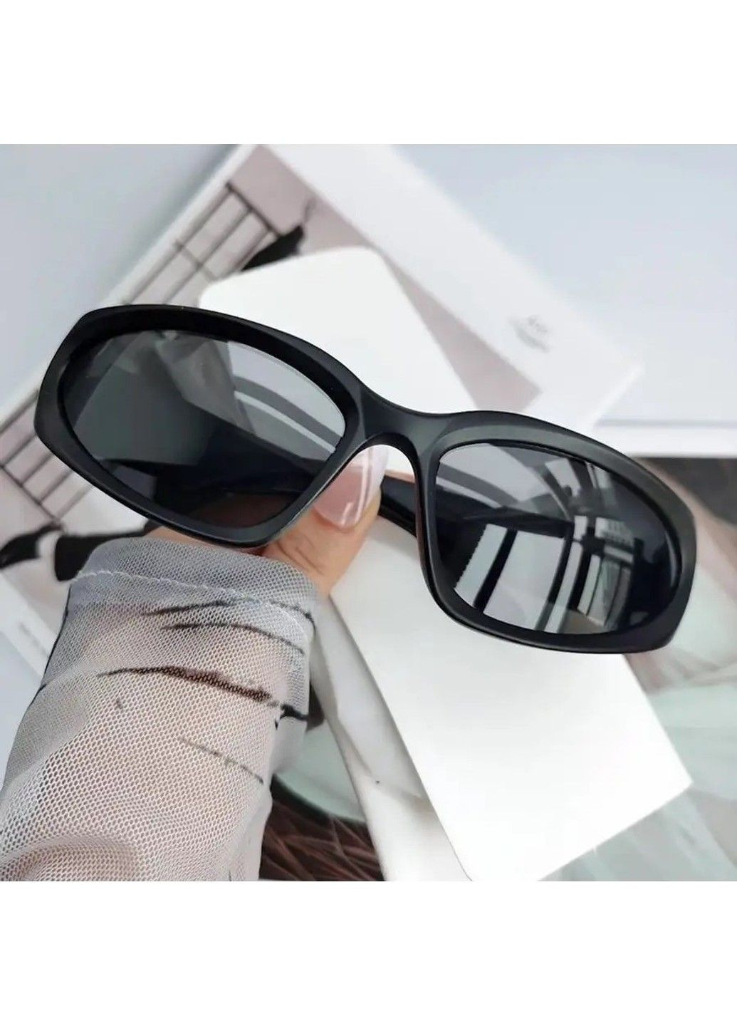 Сонцезахисні окуляри унісекс Sport чорні No Brand (311948262)