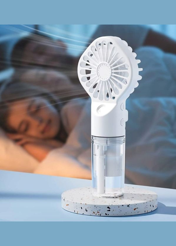 Вентилятор-увлажнитель воздуха USB мини на аккумуляторе Small Fan 2 в 1 белый Po Fanu (351563211)