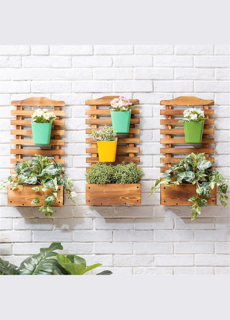 Полка настенная для цветов из дерева Сальвадор мускат (ЦВС-000607) No Brand (328230262)