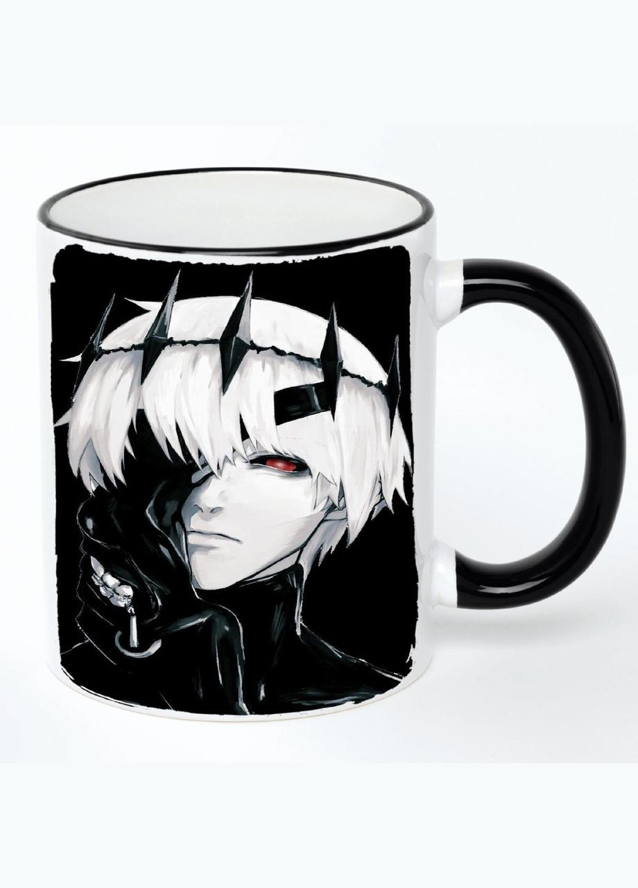 Чашка Токійський людожер Аніме #014 (кухоль, кружка) Біла з чорною ручкою 330 мл No Brand (322716950)