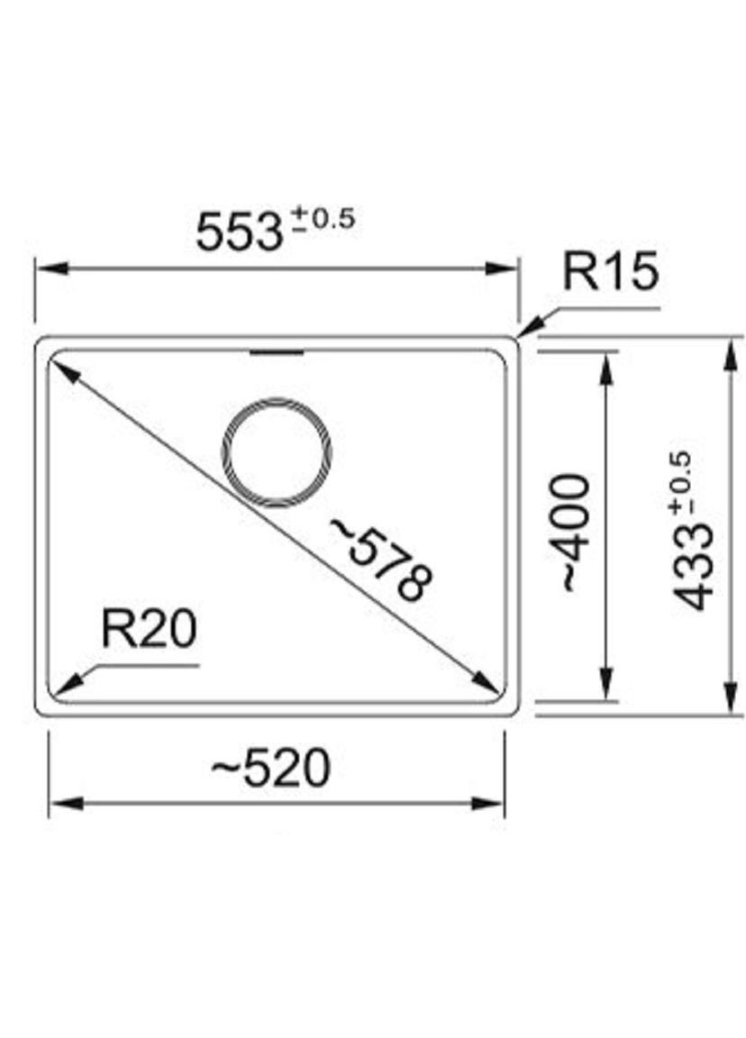 Кухонная мойка Maris, фрагранит, прямоугольник, без крыла, 553х433х200мм, чаша 1, под столешницу, MRG 110-52, белый FRANKE (314979063)