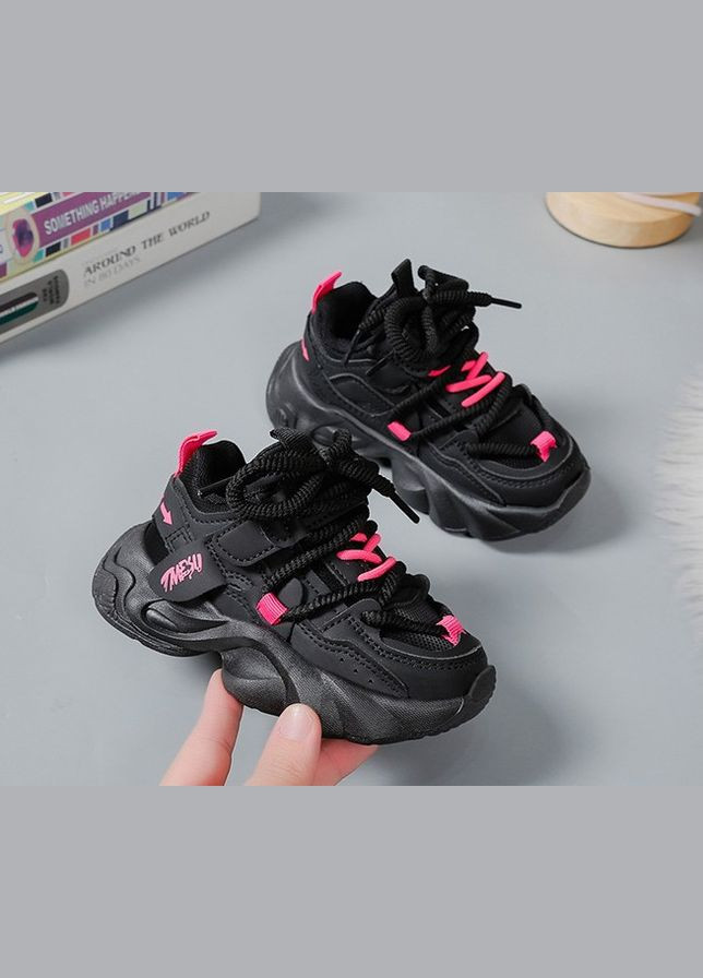 Черные всесезонные детские кроссовки baas k6268-4 35 22 см белый кв1278-4 No Brand Tezaz