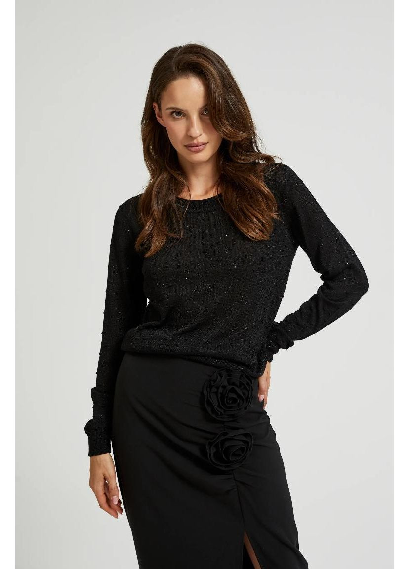 Чорний зимовий светр Moodo