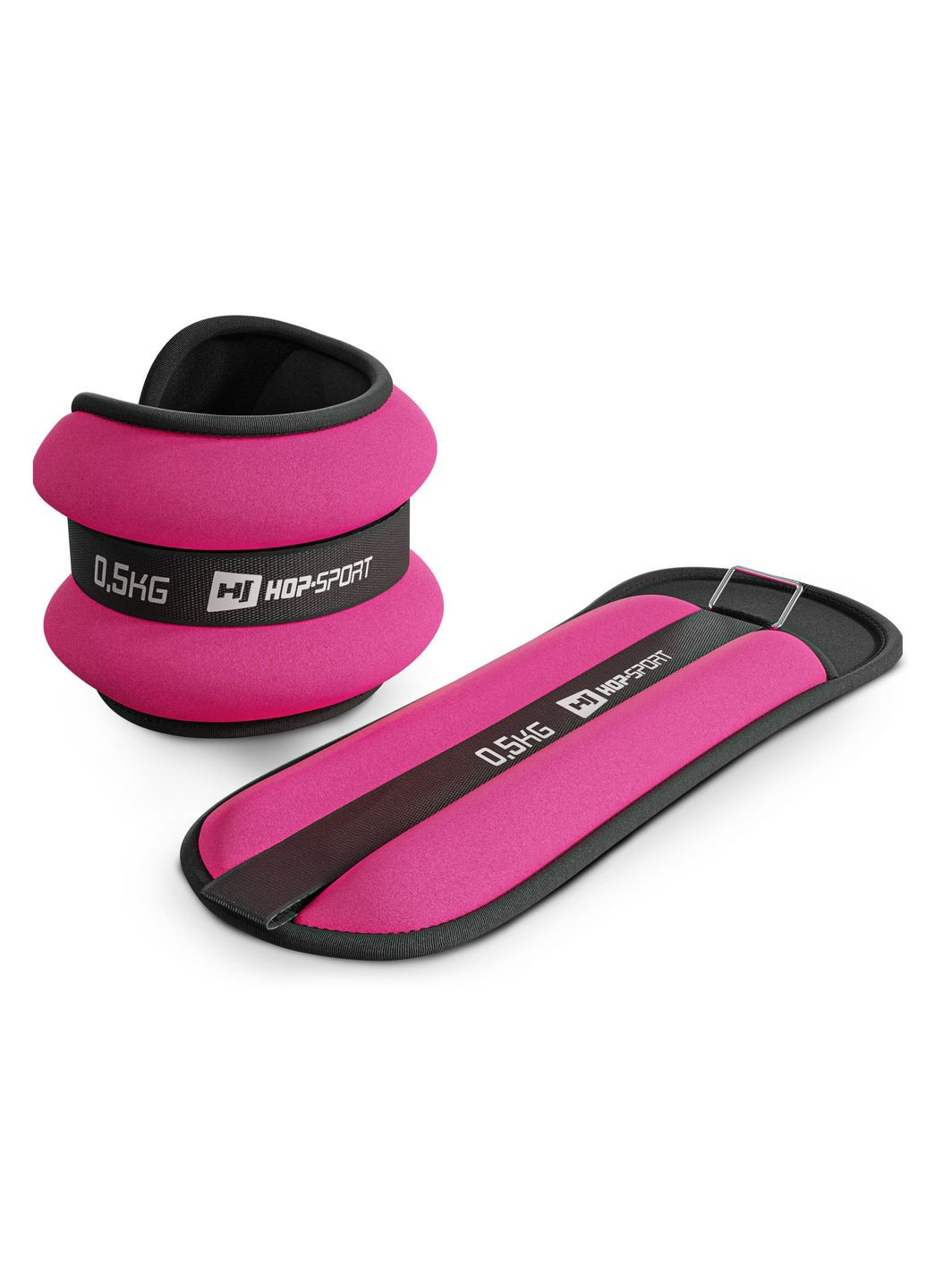 Утяжелители для ног и рук HS-S001WB 2х0,5кг розовые Hop-Sport (361952707)