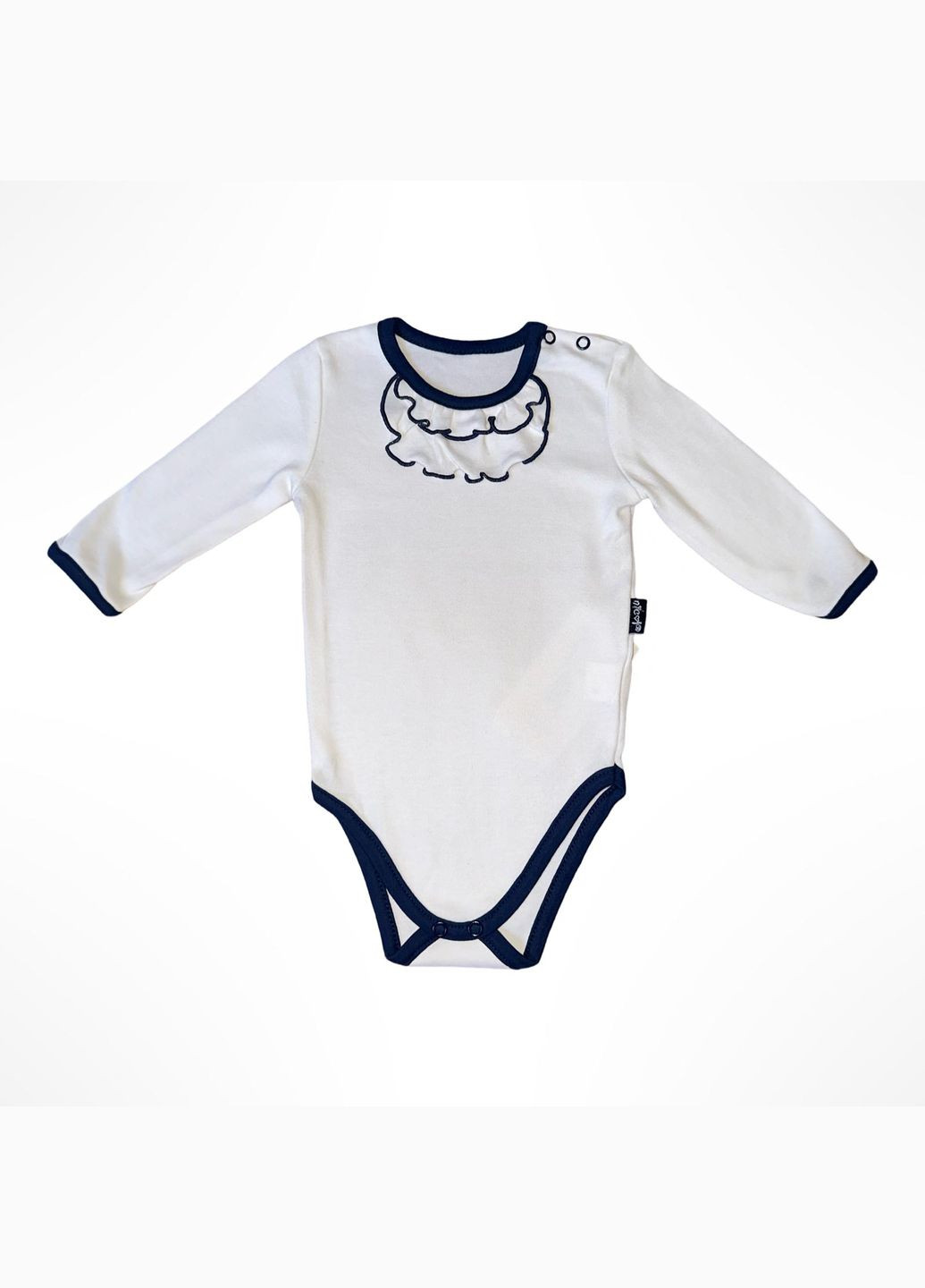 Детское боди для мальчика с длинным рукавом 68-92 см Белый (0438) Nicol (337696670)