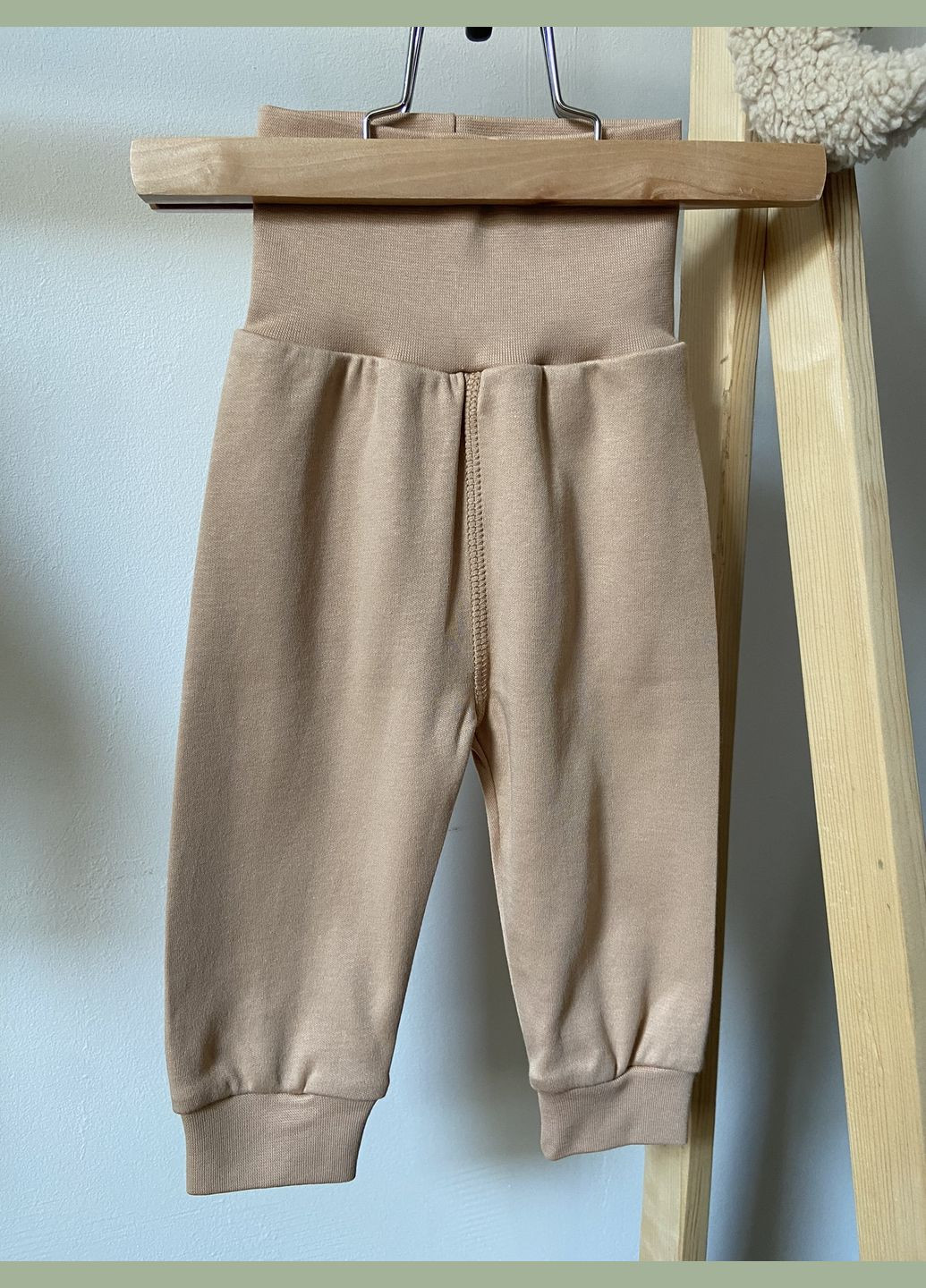 Бежевый демисезонный набор бодик-реглан и штаны интерлок Тімі Текс Комплект двійка