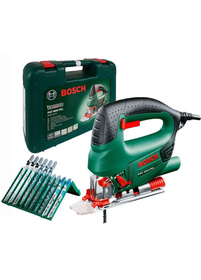 Електролобзик PST 800 PEL Compact (0.53 кВт, 3100 ход/хв) лобзик з чотирма рівнями маятникового ходу (26133) Bosch (336948226)