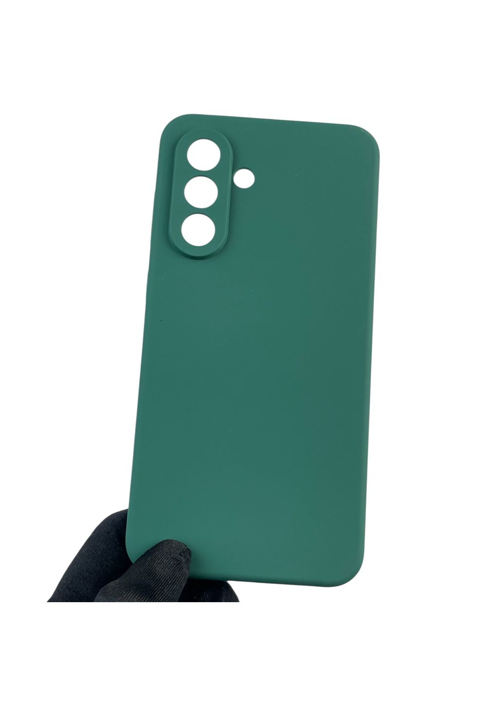 Чохол для Galaxy A56 (SM-A566B) силіконовий з мікрофіброю нековзний на самсунг а56 зелений Samsung (366389229)