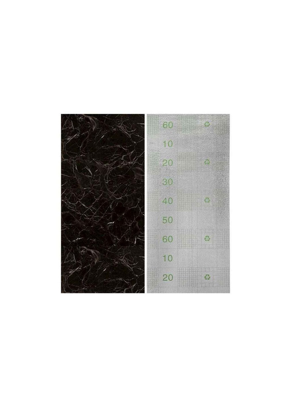 Самоклеюча вінілова плитка в рулоні Чорний мармур Глянец SW-00001289 Sticker Wall (369619954)