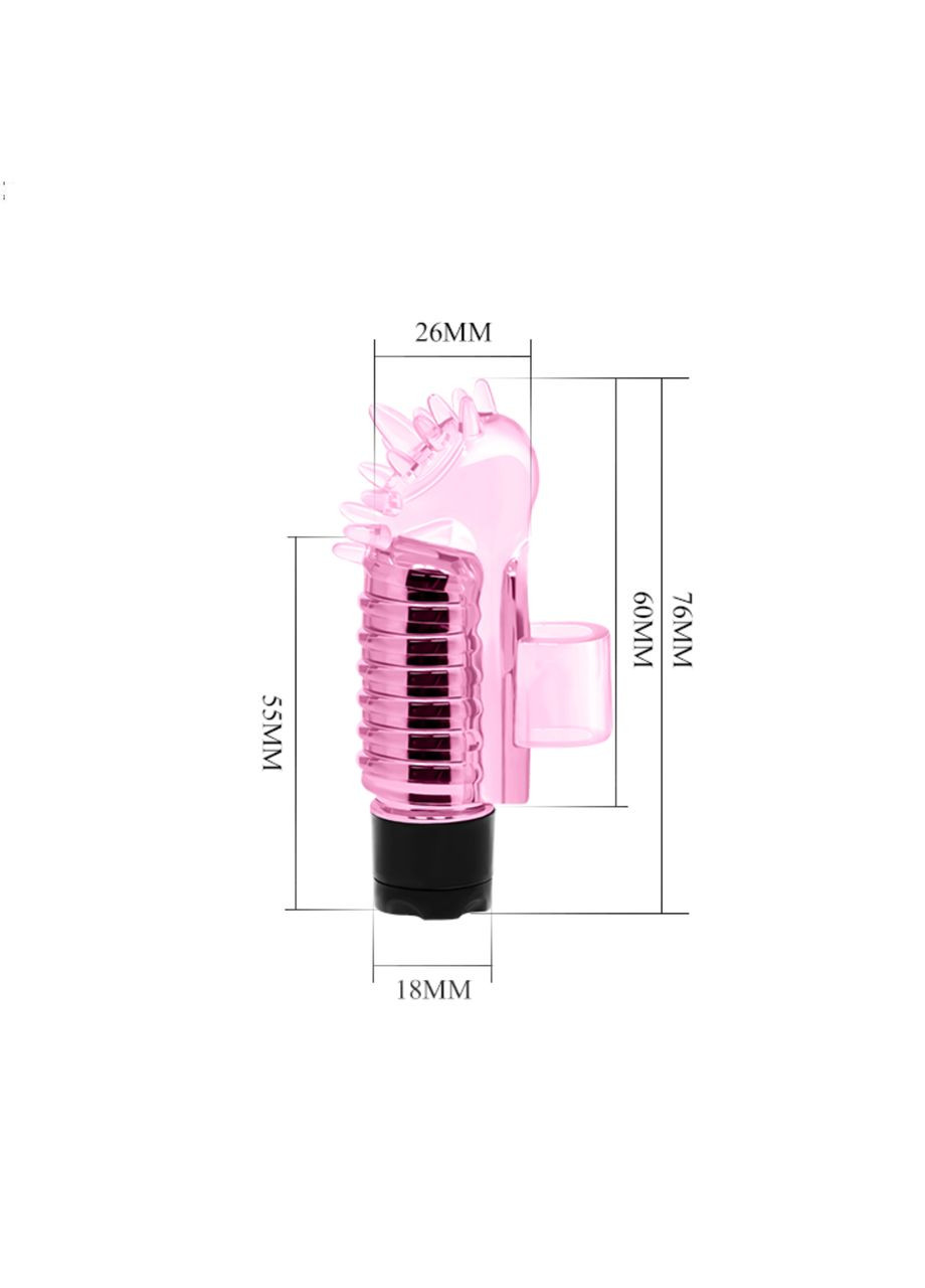 Кліторальний стимулятор на палець із вібрацією "Finger Vibrator Pink" від Baile LyBaile (299329678)