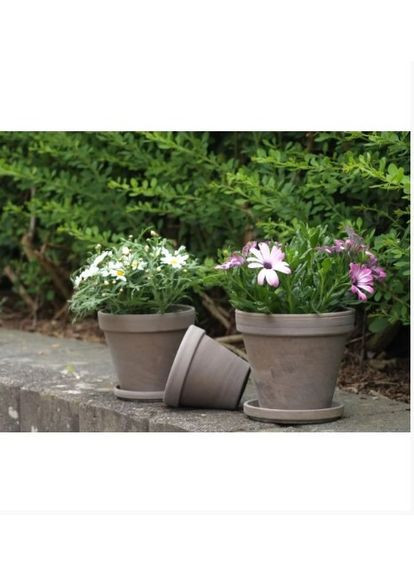 Горщик гладкий CR 18*16*2,0 базальтовий + піддон, кераміка SHYNKAR (356005786)