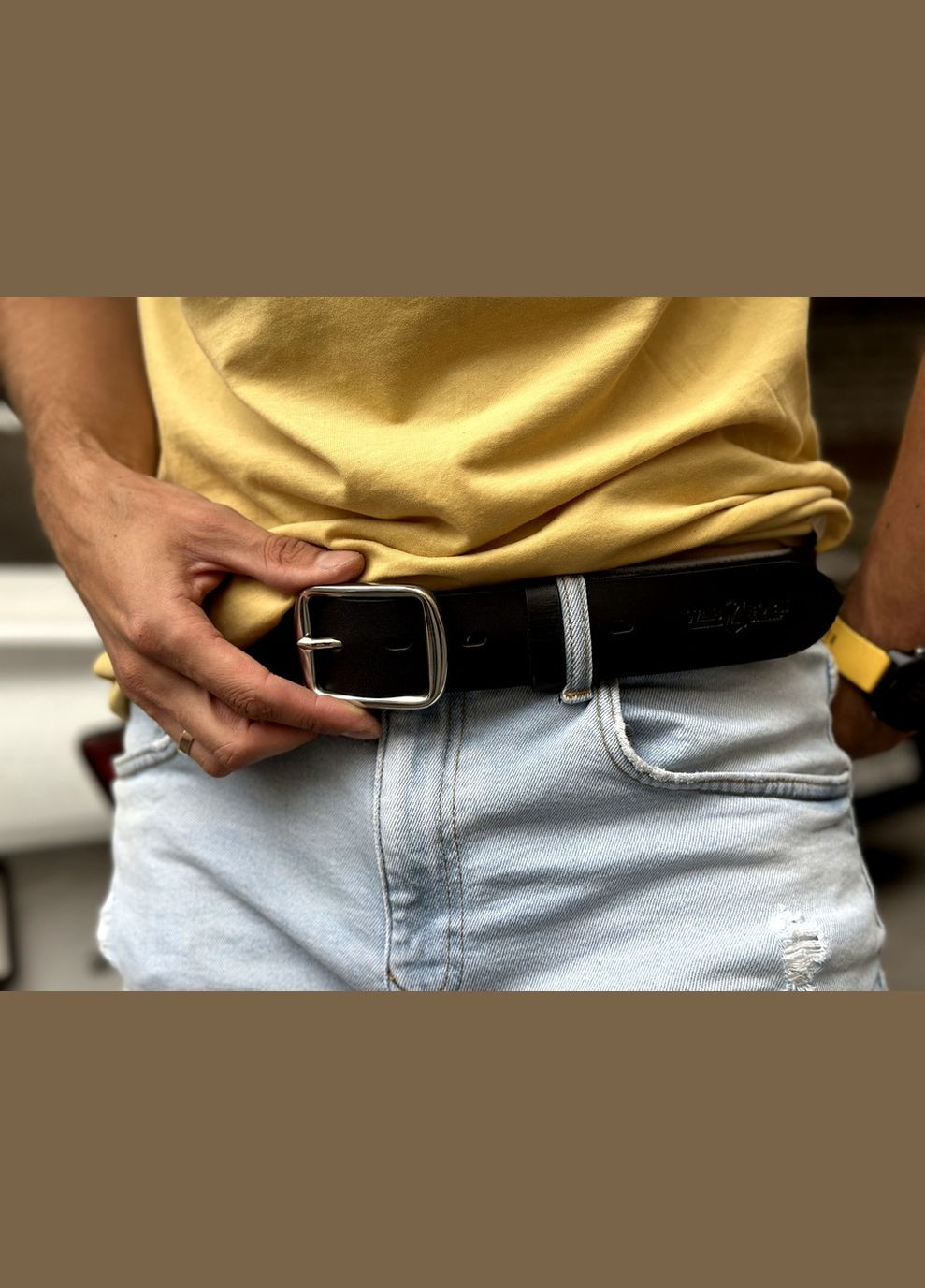 Мужской ремень Barrie кожанный No Brand (336025478)