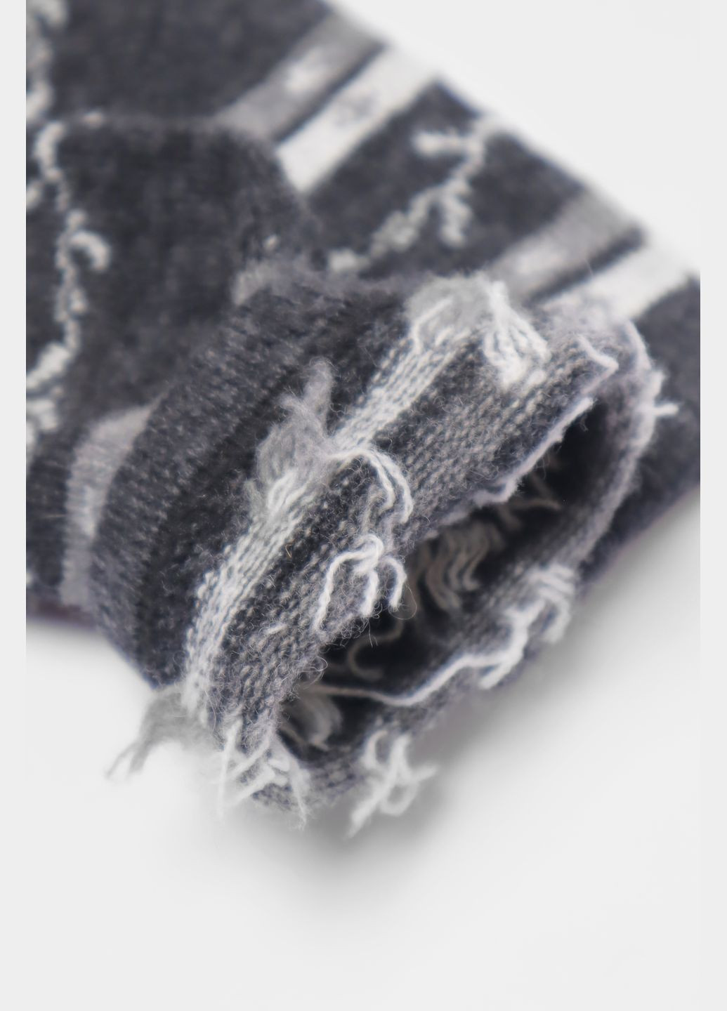 Носки детские теплые темно-серого цвета с принтом Let's Shop (305296672)