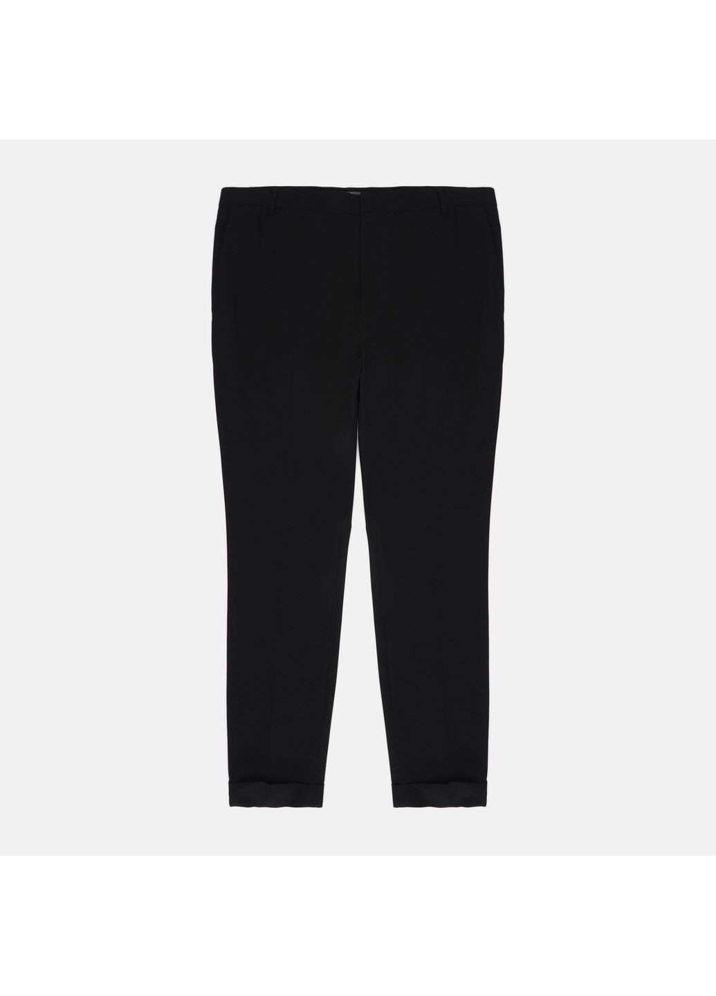 Черные кэжуал демисезонные брюки H&M