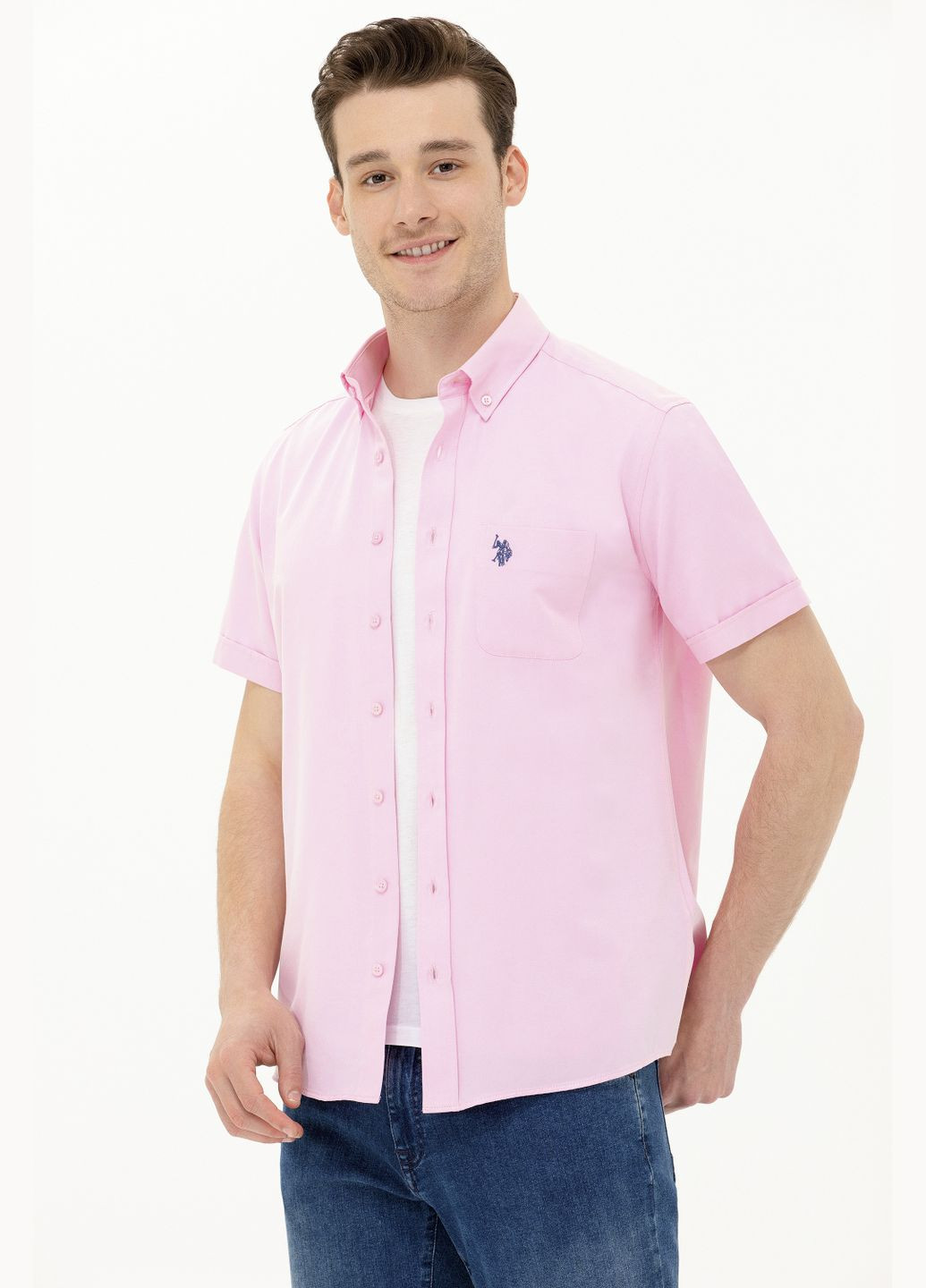 Розовая рубашка U.S. Polo Assn.