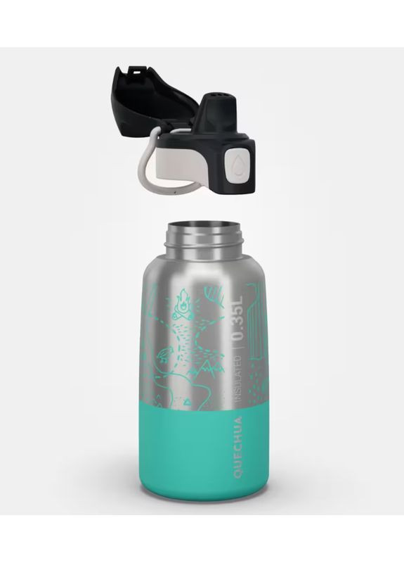 Детский Термос 350мл Нержавеющая Сталь Бирюзовый Quechua (363823370)