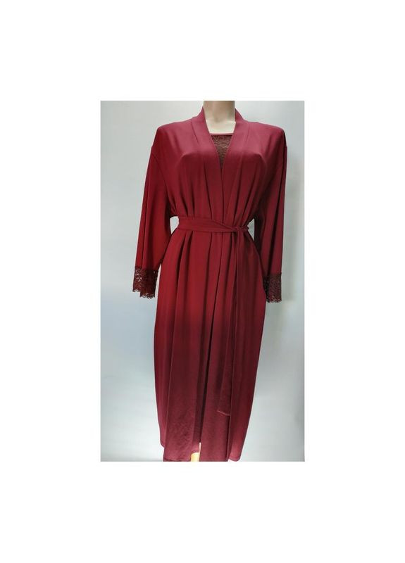 Бордовый демисезонный великолепный комплект на пышную красоту EL